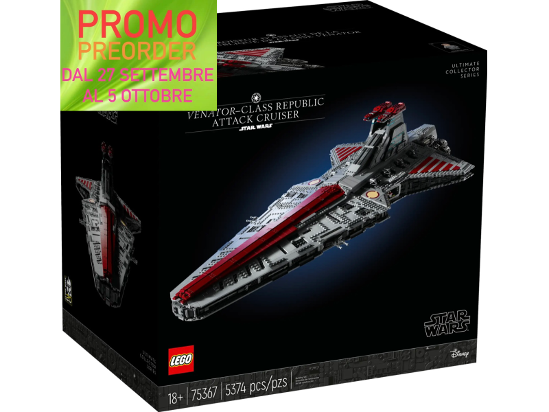 Lego Star Wars 75367 - Incrociatore d'Attacco della Repubblica Classe Venator